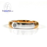 แหวนพิงค์โกลด์ แหวนเพชร แหวนแต่งงาน แหวนหมั้น - R1250DPG-1